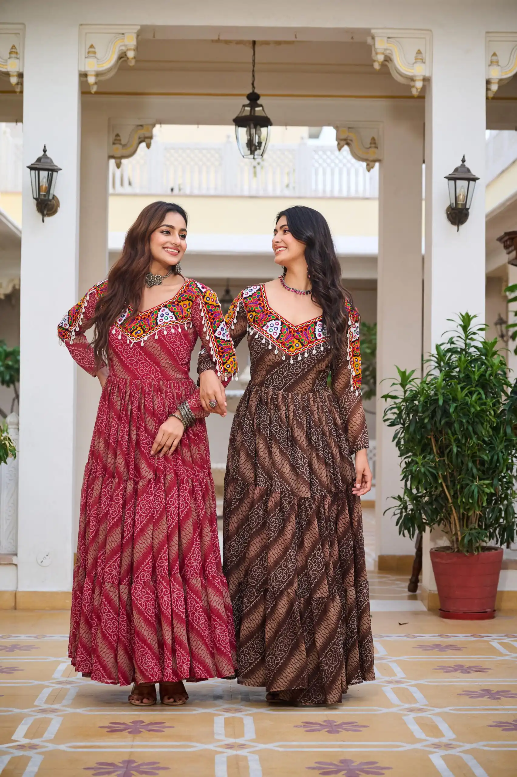 Ram 109 Brown Color Faux Georgette Gown with Mirror Work. Wedding, Party, Festive, Events Get it for ₹1999. Delivery 4-6 Working Days.Online Shop now. | Gowns, Bollywood Gowns, Creative Gowns, Designer Gowns, Embroidered Gowns, Party Wear Gowns