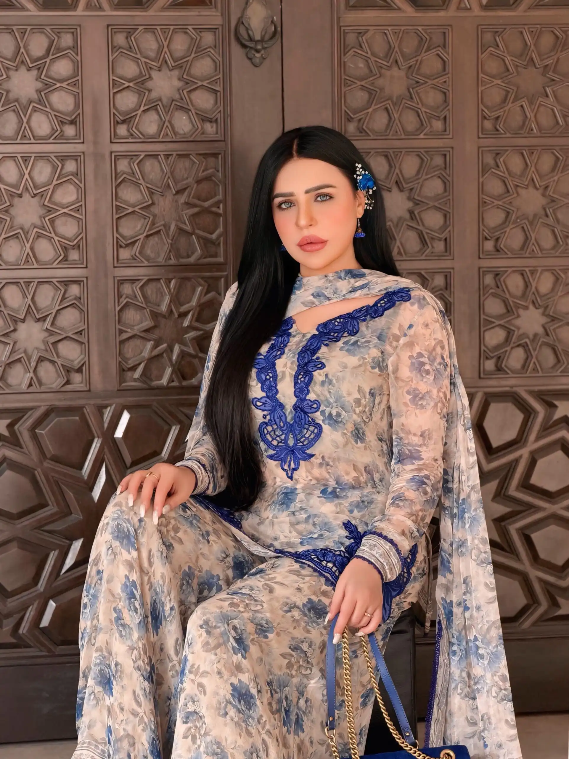SRK 5352 Cream Faux Georgette Salwar Suit with Designer Work. Affordable Price ₹2049. Delivery 4-6 Working Days. Shop now. | Jump Suits, Salwar suit, Designer Suits, Casual Suits, Creative suits, Palazzo Suits, Party Wear Suits, Patiala Suits, Straight Suits
