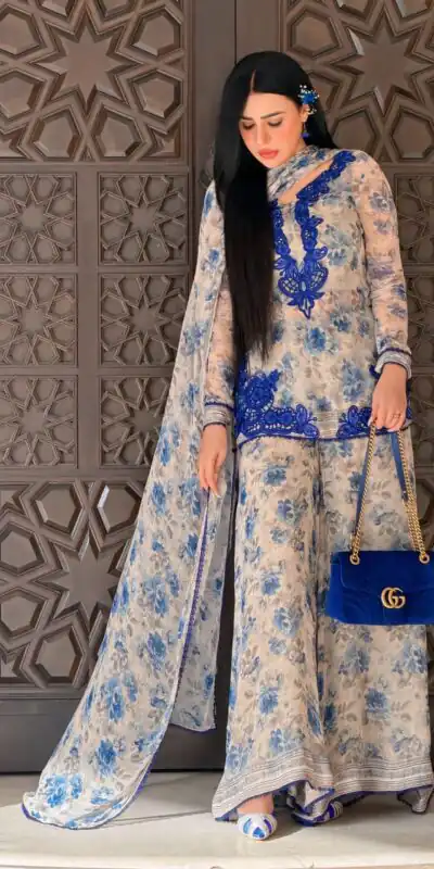 SRK 5352 Cream Faux Georgette Salwar Suit with Designer Work. Affordable Price ₹2049. Delivery 4-6 Working Days. Shop now. | Jump Suits, Salwar suit, Designer Suits, Casual Suits, Creative suits, Palazzo Suits, Party Wear Suits, Patiala Suits, Straight Suits