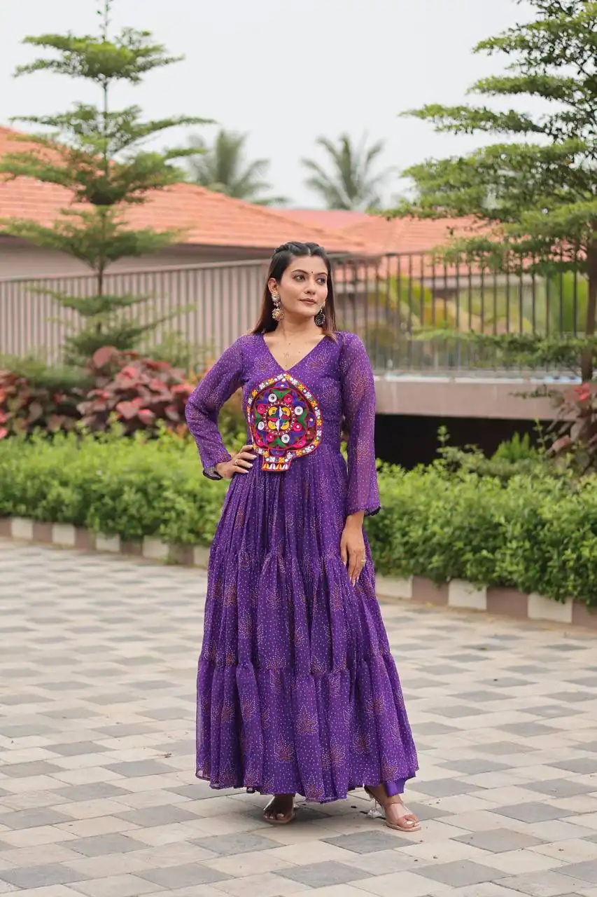Ram 121 Purple Color Faux Georgette Gown with Mirror Work. Wedding, Party, Festive, Events Get it for ₹1549. Delivery 4-6 Working Days.Online Shop now. | Gowns, Bollywood Gowns, Creative Gowns, Designer Gowns, Embroidered Gowns, Party Wear Gowns