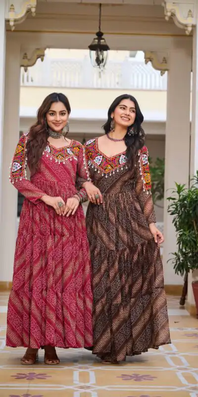 Ram 109 Red Color Faux Georgette Gown with Mirror Work. Wedding, Party, Festive, Events Get it for ₹1999. Delivery 4-6 Working Days.Online Shop now. | Gowns, Bollywood Gowns, Creative Gowns, Designer Gowns, Embroidered Gowns, Party Wear Gowns