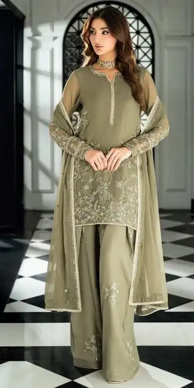 RTC 6037 Sage Green Faux Georgette Salwar Suit with Designer Work. Affordable Price ₹2149. Delivery 4-6 Working Days. Shop now. | Jump Suits, Salwar suit, Designer Suits, Casual Suits, Creative suits, Palazzo Suits, Party Wear Suits, Patiala Suits, Straight Suits