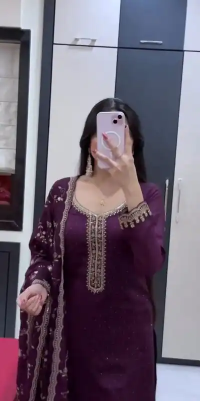 JF 048 Wine Color Georgette Salwar Suit with Designer Work. Affordable Price ₹2149. Delivery 4-6 Working Days. Online Shop now. | Jump Suits, Salwar suit, Designer Suits, Casual Suits, Creative suits, Palazzo Suits, Party Wear Suits, Patiala Suits, Straight Suits