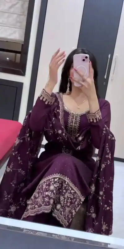 JF 048 Wine Color Georgette Salwar Suit with Designer Work. Affordable Price ₹2149. Delivery 4-6 Working Days. Online Shop now. | Jump Suits, Salwar suit, Designer Suits, Casual Suits, Creative suits, Palazzo Suits, Party Wear Suits, Patiala Suits, Straight Suits