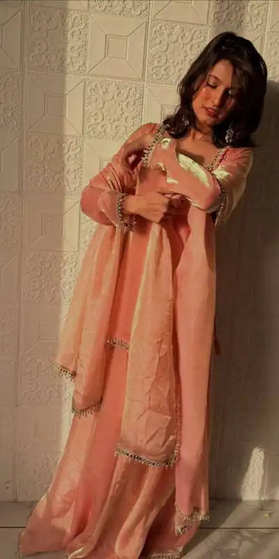 ZB 5063 Peach Fandy Silk Salwar Suit with Embroidery Work. Wedding, Party, Festive, Events Now at just ₹1949. Delivery 4-6 Working Days. Shop now. | Jump Suits, Salwar suit, Designer Suits, Casual Suits, Creative suits, Palazzo Suits, Party Wear Suits, Patiala Suits, Straight Suits