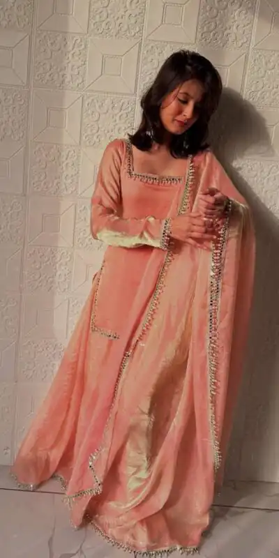 ZB 5063 Peach Fandy Silk Salwar Suit with Embroidery Work. Wedding, Party, Festive, Events Now at just ₹1949. Delivery 4-6 Working Days. Shop now. | Jump Suits, Salwar suit, Designer Suits, Casual Suits, Creative suits, Palazzo Suits, Party Wear Suits, Patiala Suits, Straight Suits