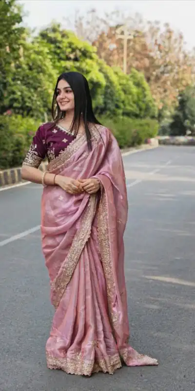 JR 666 Pink Fendy Satin Saree Perfect for Wedding, Party, Durga Puja, Raksha Bandhan, Sangeet – . Festive Deal ₹1949. Delivery 4-6 Working Days. | Sarees, Bollywood Sarees, Creative Sarees, Designer Sarees, Embroidered Sarees, Ethnic Saree, Modern Digital sarees, Party Wear Sarees