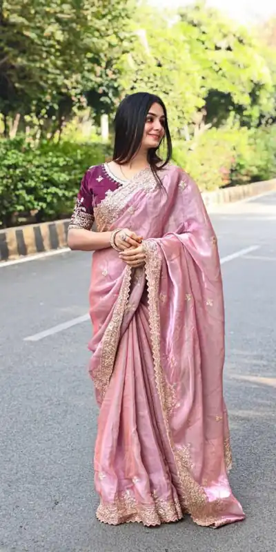 JR 666 Pink Fendy Satin Saree Perfect for Wedding, Party, Durga Puja, Raksha Bandhan, Sangeet – . Festive Deal ₹1949. Delivery 4-6 Working Days. | Sarees, Bollywood Sarees, Creative Sarees, Designer Sarees, Embroidered Sarees, Ethnic Saree, Modern Digital sarees, Party Wear Sarees