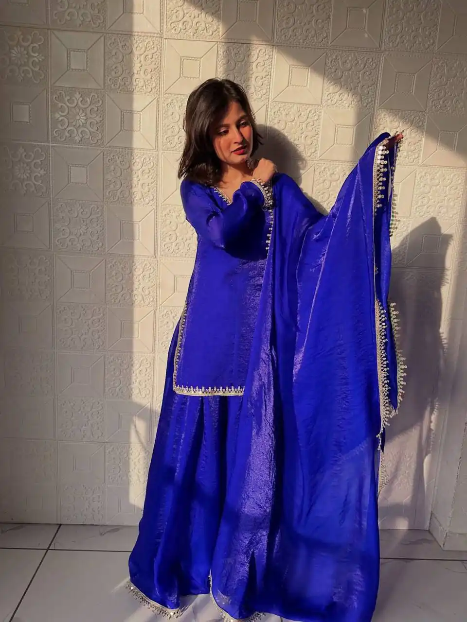 ZB 5063 Royal Blue Fandy Silk Salwar Suit with Embroidery Work. Wedding, Party, Festive, Events Now at just ₹1949. Delivery 4-6 Working Days. Shop now. | Jump Suits, Salwar suit, Designer Suits, Casual Suits, Creative suits, Palazzo Suits, Party Wear Suits, Patiala Suits, Straight Suits