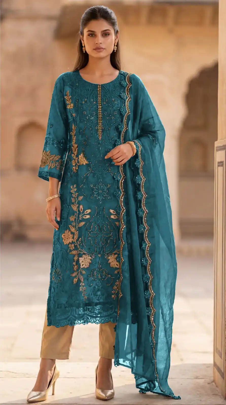 FC 1220 Blue Crunchy Salwar Suit with Embroidery Work. Wedding, Party, Festive, Events Grab it for ₹2149. Delivery 4-6 Working Days. Shop now. | Jump Suits, Salwar suit, Designer Suits, Casual Suits, Creative suits, Palazzo Suits, Party Wear Suits, Patiala Suits, Straight Suits