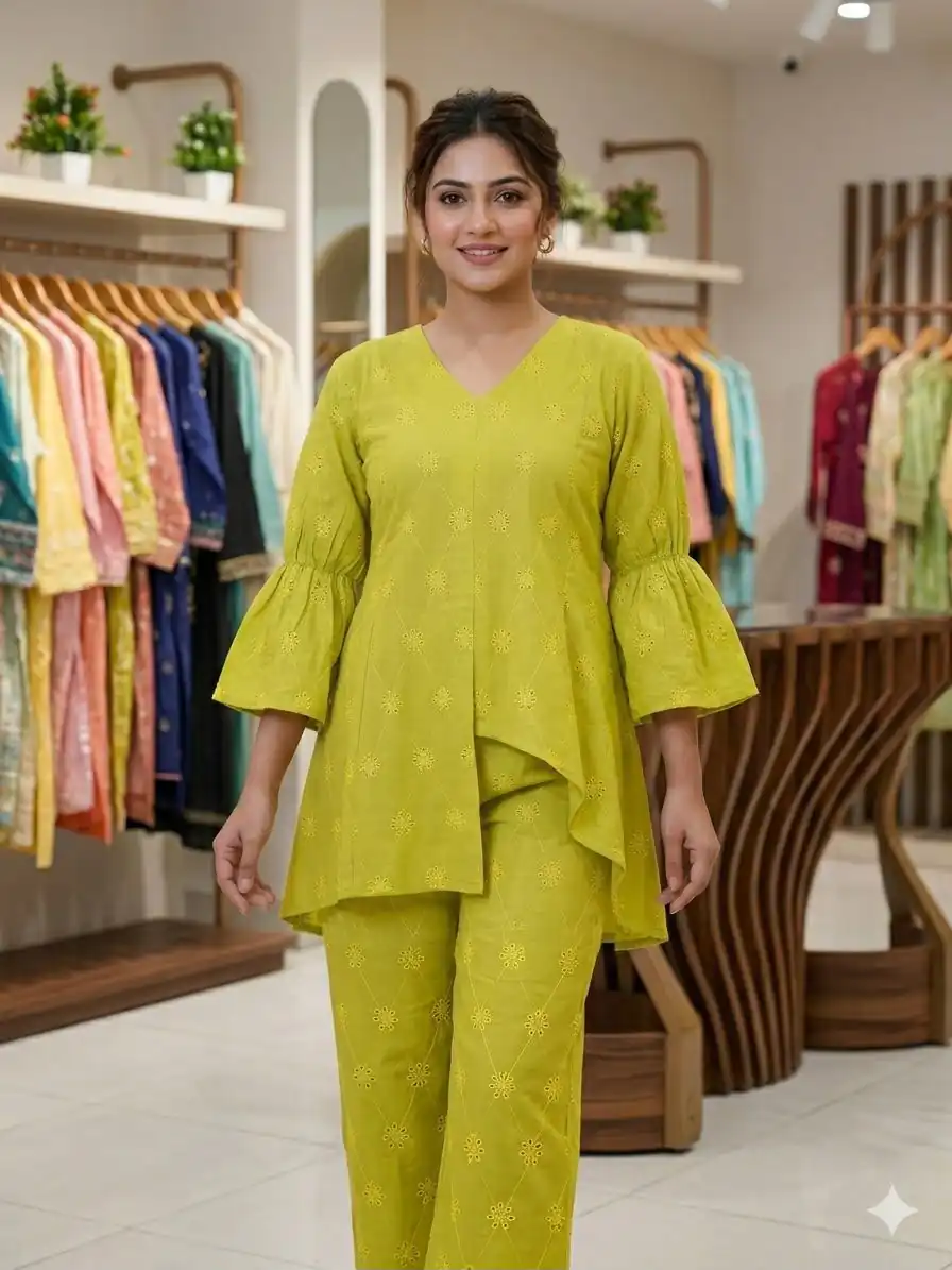 LG 2111 Lime Yellow Cotton Salwar Suit with Embroidery Work. Introductory Price ₹1999. Delivery 4-6 Working Days. Shop now. | Jump Suits, Salwar suit, Designer Suits, Casual Suits, Creative suits, Palazzo Suits, Party Wear Suits, Patiala Suits, Straight Suits