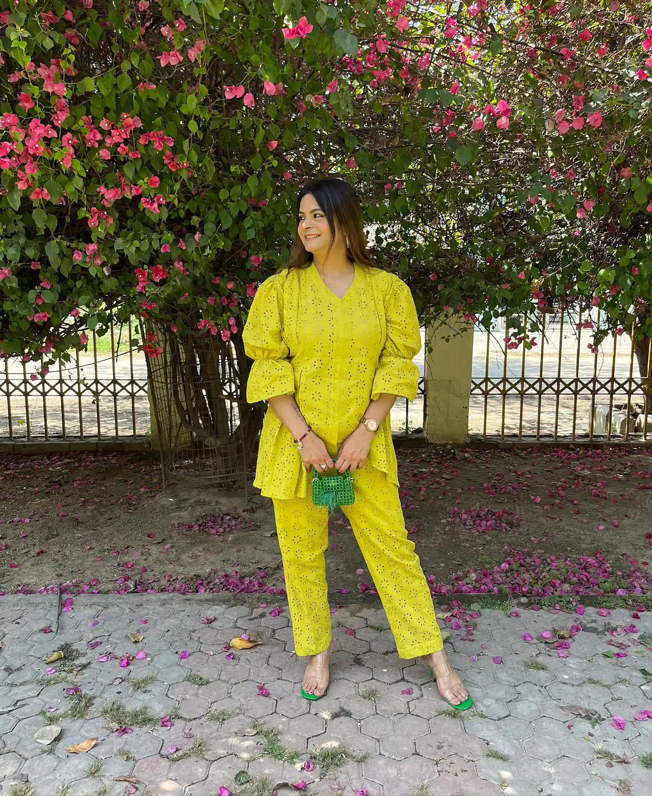 LG 2111 Lime Yellow Cotton Salwar Suit with Embroidery Work. Introductory Price ₹1999. Delivery 4-6 Working Days. Shop now. | Jump Suits, Salwar suit, Designer Suits, Casual Suits, Creative suits, Palazzo Suits, Party Wear Suits, Patiala Suits, Straight Suits