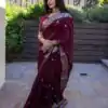 KPR 120 Maroon Soft Lilan Slab Saree Perfect for Wedding, Party, Lohri, Durga Puja, Pongal – . Get it for ₹1349. Delivery 4-6 Working Days. Shop now. | Sarees, Bollywood Sarees, Creative Sarees, Designer Sarees, Embroidered Sarees, Ethnic Saree, Modern Digital sarees, Party Wear Sarees