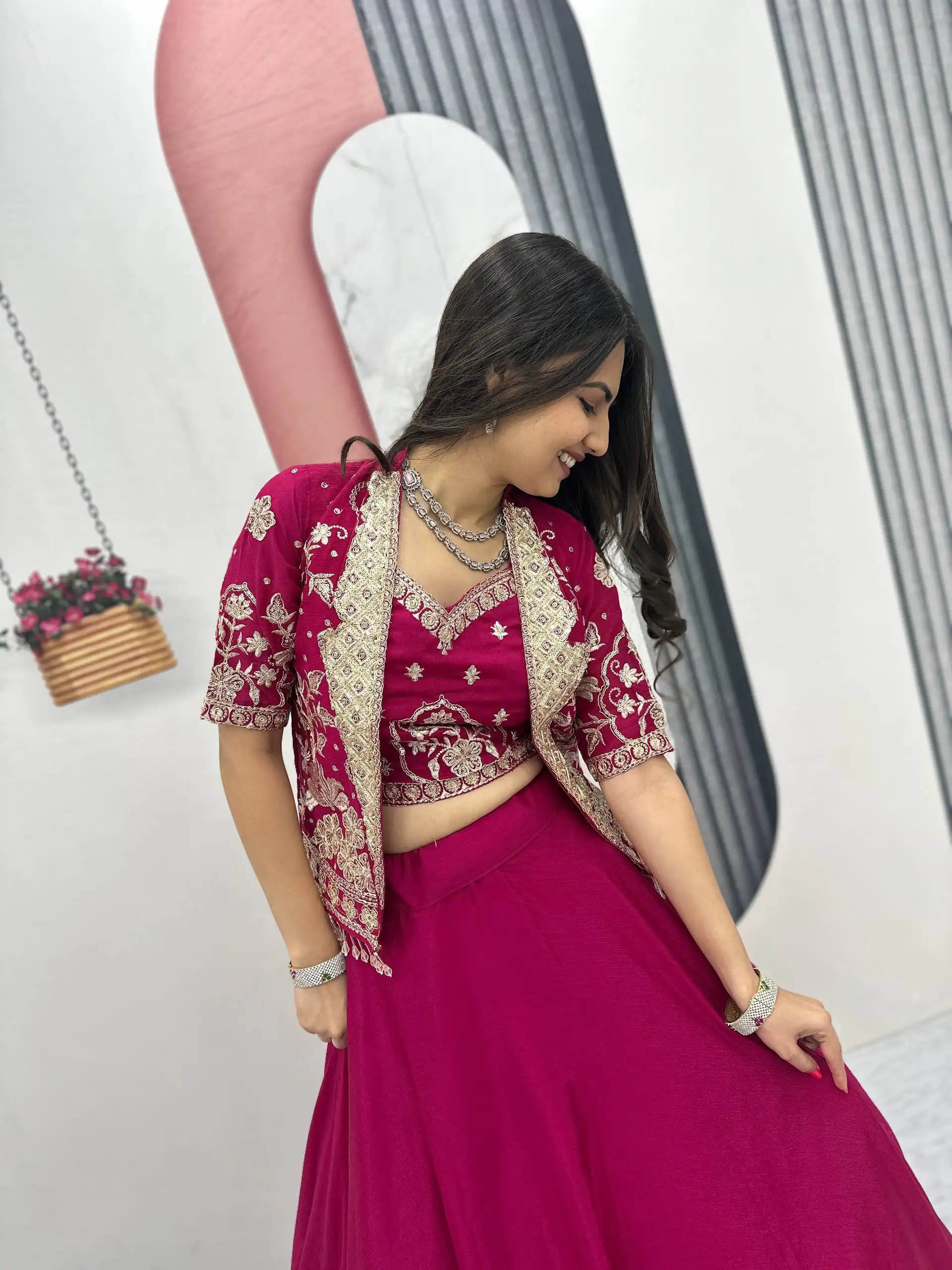 PC 566 Pink Color Chinon silk Lehenga Choli with Cut Work. Special Online Price ₹2649. Delivery 4-6 Working Days. Shop now. | Lehenga, Bollywood Lehenga, Creative Lehenga, Designer Lehenga, Embroidered Lehenga, Party Wear Lehenga