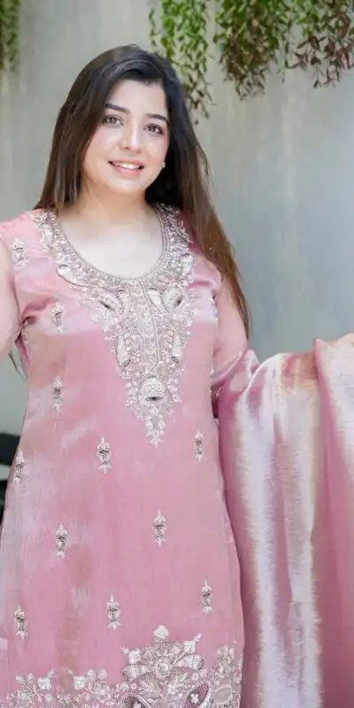 DC 114 Pink Fandy Satin Salwar Suit with Embroidery Work & Lace Work. Exclusive Offer ₹1899. Delivery 4-6 Working Days. Shop now. | Jump Suits, Salwar suit, Designer Suits, Casual Suits, Creative suits, Palazzo Suits, Party Wear Suits, Patiala Suits, Straight Suits