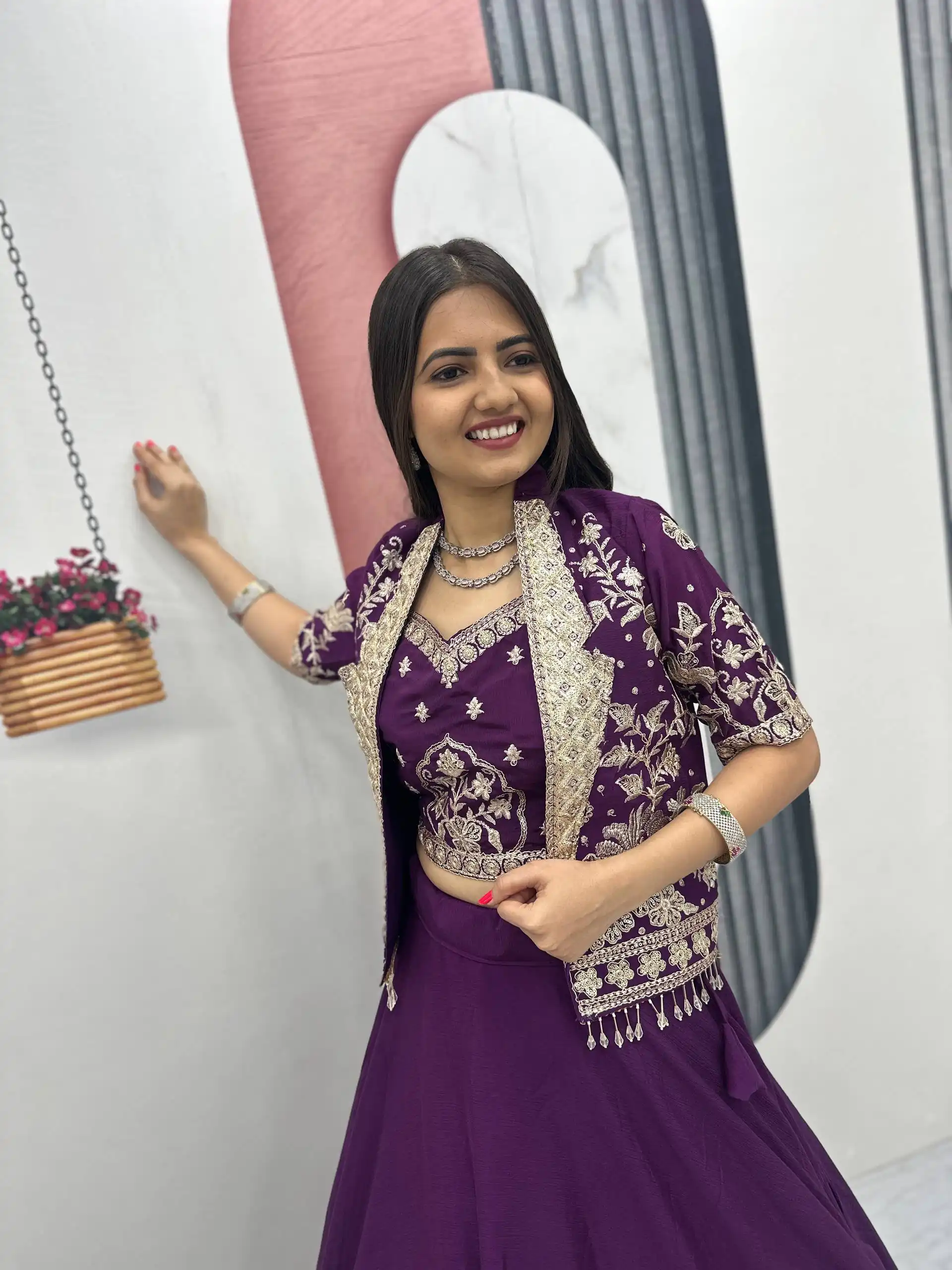 PC 566 Purple Color Chinon silk Lehenga Choli with Cut Work. Special Online Price ₹2649. Delivery 4-6 Working Days. Shop now. | Lehenga, Bollywood Lehenga, Creative Lehenga, Designer Lehenga, Embroidered Lehenga, Party Wear Lehenga