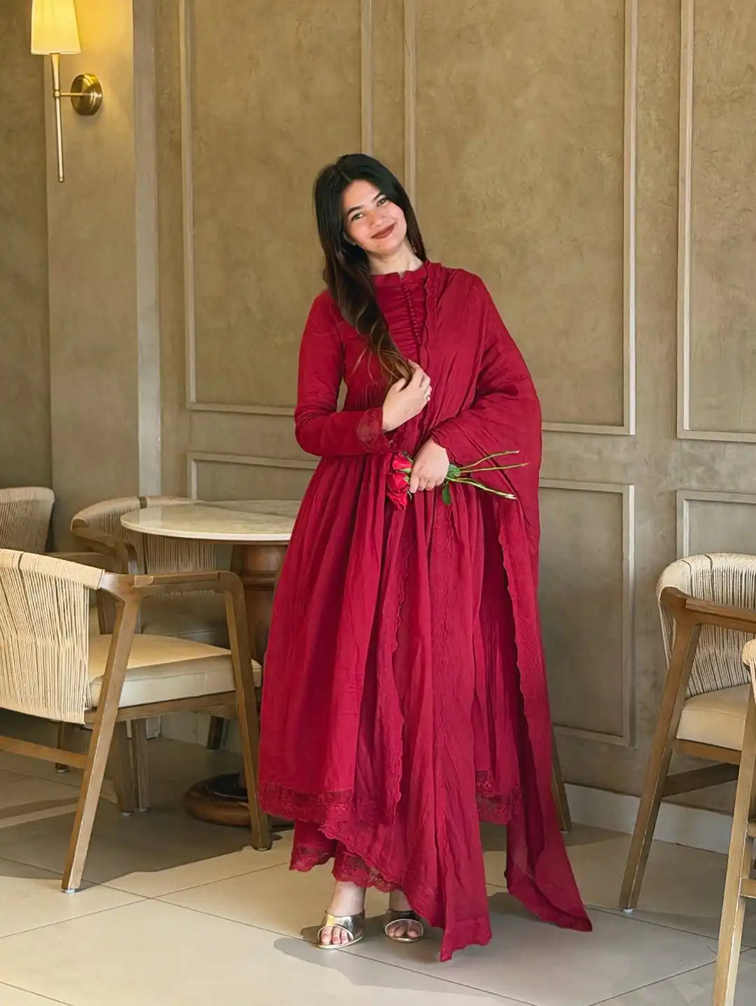 VLM 337 Red Roman Silk Gown Perfect for Wedding, Party, Ethnic Day, Haldi, Diwali – . Festive Deal ₹2099. Delivery 4-6 Working Days. Shop now. | Gowns, Bollywood Gowns, Creative Gowns, Designer Gowns, Embroidered Gowns, Party Wear Gowns