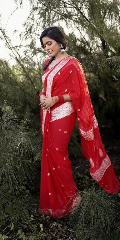 KPR 120 Red Soft Lilan Slab Saree Perfect for Wedding, Party, Lohri, Durga Puja, Pongal – . Get it for ₹1349. Delivery 4-6 Working Days. Shop now. | Sarees, Bollywood Sarees, Creative Sarees, Designer Sarees, Embroidered Sarees, Ethnic Saree, Modern Digital sarees, Party Wear Sarees
