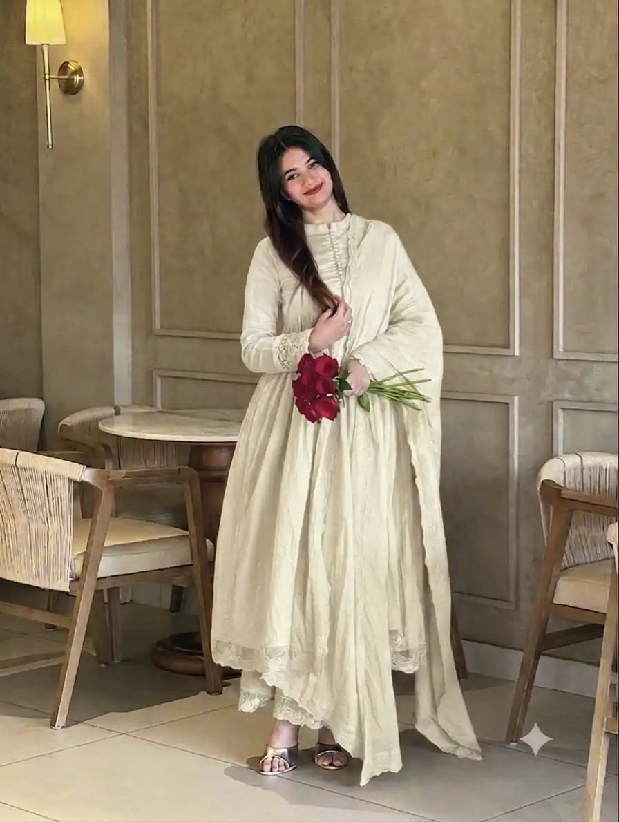 VLM 337 White Roman Silk Gown Perfect for Wedding, Party, Ethnic Day, Haldi, Diwali – . Festive Deal ₹2099. Delivery 4-6 Working Days. Shop now. | Gowns, Bollywood Gowns, Creative Gowns, Designer Gowns, Embroidered Gowns, Party Wear Gowns
