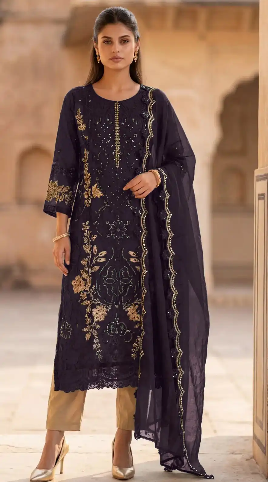 FC 1220 Wine Crunchy Salwar Suit with Embroidery Work. Wedding, Party, Festive, Events Grab it for ₹2149. Delivery 4-6 Working Days. Shop now. | Jump Suits, Salwar suit, Designer Suits, Casual Suits, Creative suits, Palazzo Suits, Party Wear Suits, Patiala Suits, Straight Suits