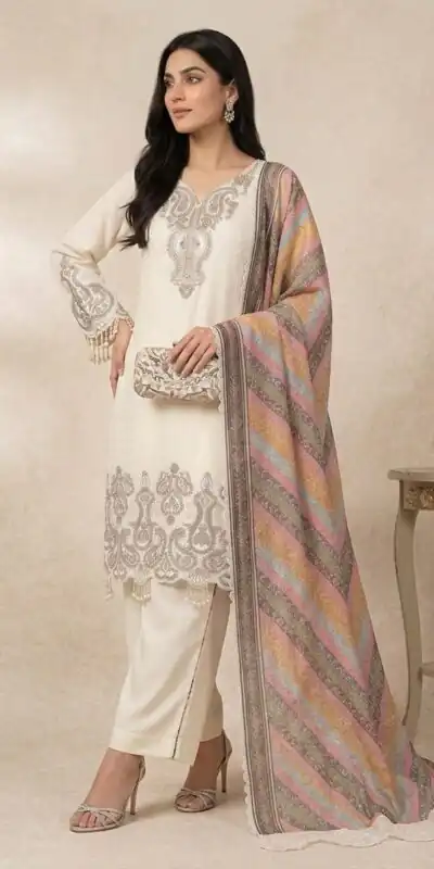 LG 2103 Cream in Star Georgette Embroidery Work Salwar Suit . Introductory Price ₹2449. Delivery 4-6 Working Days. Shop now. | Jump Suits, Salwar suit, Designer Suits, Casual Suits, Creative suits, Palazzo Suits, Party Wear Suits, Patiala Suits, Straight Suits