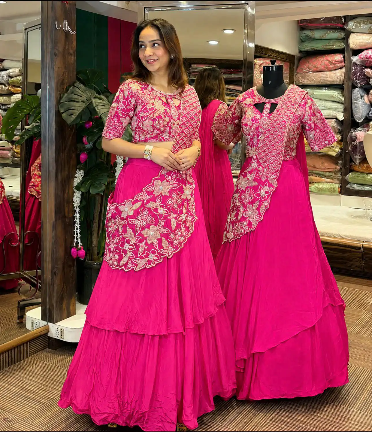 BB 75 Pink Color French Crape Saree with Embroidery Work. Wedding, Party, Festive, Online Best Price ₹2399. Delivery 4-6 Working Days. Shop now. | Sarees, Bollywood Sarees, Creative Sarees, Designer Sarees, Embroidered Sarees, Ethnic Saree, Modern Digital sarees, Party Wear Sarees