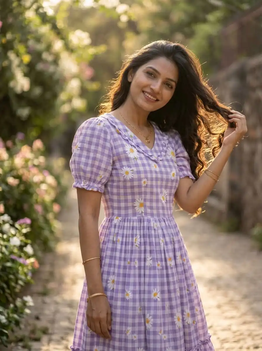 KA 1257 Purple Muslin Silk Gingham Printed Kurti with Designer Work. Special Price ₹1519. Delivery 4-6 Working Days. Shop now. | Kurti, Bollywood Kurti, Creative Kurtis, Designer Kurti, Party Wear Kurti, Selfie Kurti