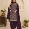 FC 3114 Wine Blooming Fox Georgette Salwar Suit with Embroidery Work. Exclusive Offer ₹2499. Delivery 4-6 Working Days. Shop now. | Jump Suits, Salwar suit, Designer Suits, Casual Suits, Creative suits, Palazzo Suits, Party Wear Suits, Patiala Suits, Straight Suits