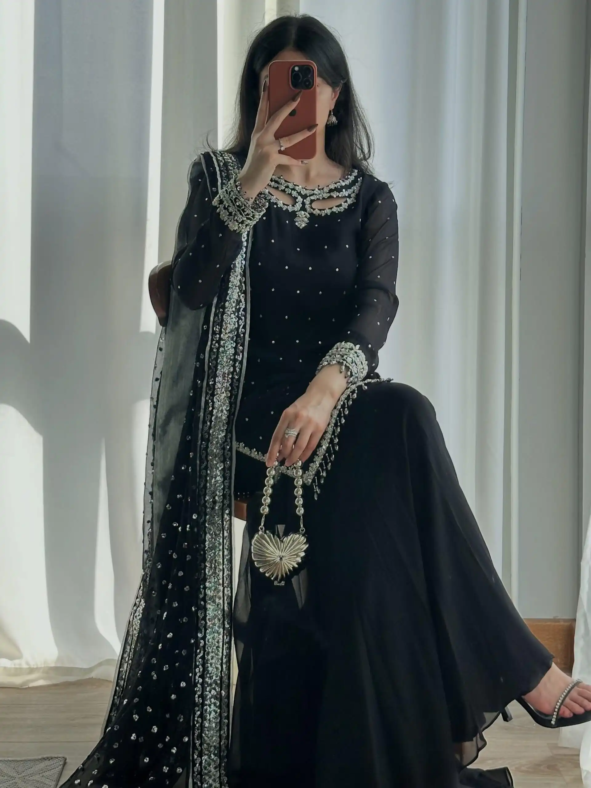 SRK 5353 Black Faux Georgette Salwar Suit Perfect for Wedding, Party, Family Gatherings, Sangeet, Housewarming – . Affordable Price ₹1949. Days | Jump Suits, Salwar suit, Designer Suits, Casual Suits, Creative suits, Palazzo Suits, Party Wear Suits, Patiala Suits, Straight Suits