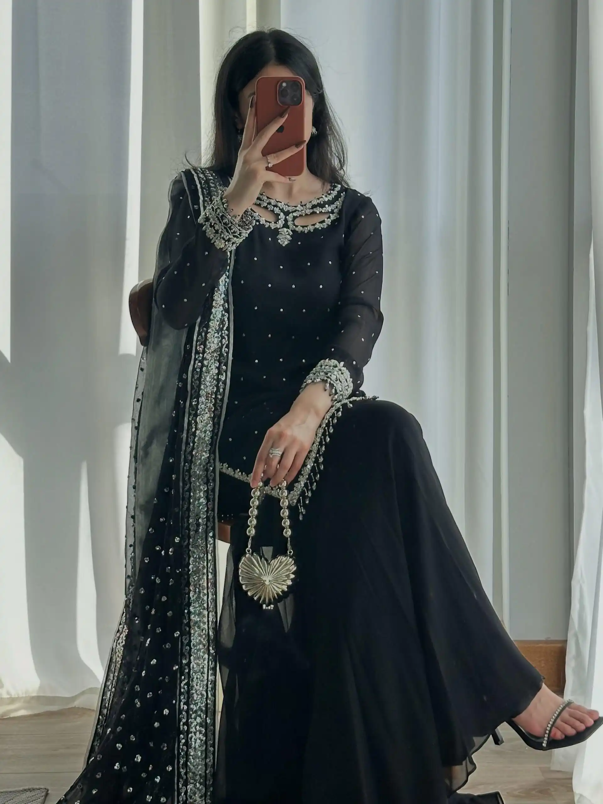 SRK 5353 Black Faux Georgette Salwar Suit Perfect for Wedding, Party, Family Gatherings, Sangeet, Housewarming – . Affordable Price ₹1949. Days | Jump Suits, Salwar suit, Designer Suits, Casual Suits, Creative suits, Palazzo Suits, Party Wear Suits, Patiala Suits, Straight Suits