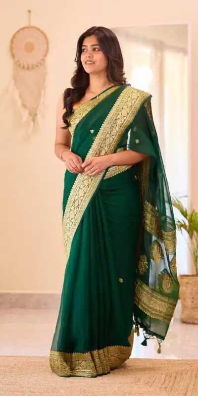 KPR 255 Green Soft Lilan Slab Saree Perfect for Wedding, Party, Lohri, Durga Puja, Pongal – . Get it for ₹1349. Delivery 4-6 Working Days. Shop now. | Sarees, Bollywood Sarees, Creative Sarees, Designer Sarees, Embroidered Sarees, Ethnic Saree, Modern Digital sarees, Party Wear Sarees