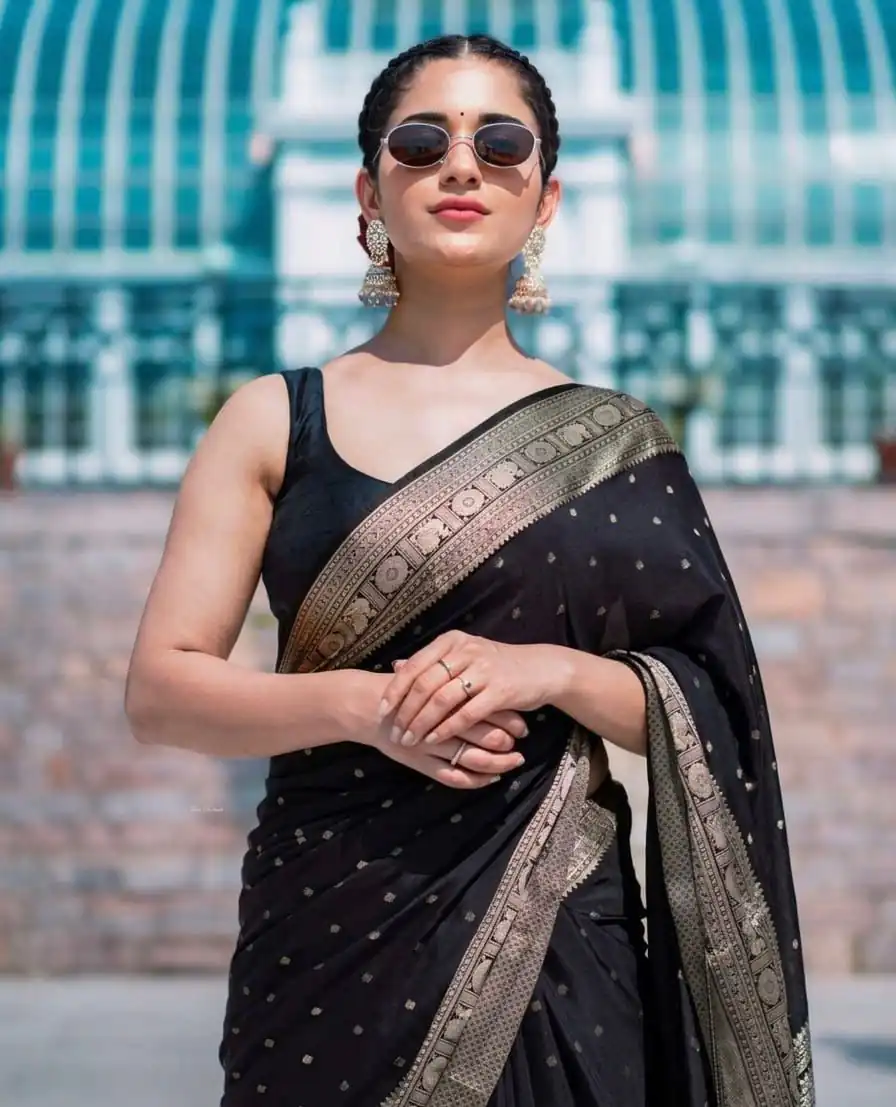 KP 303 Black in Soft Lichi Silk Jacquard Work Designer Work Saree . Exclusive Offer ₹1349. Delivery 4-6 Working Days. Shop now. | Sarees, Bollywood Sarees, Creative Sarees, Designer Sarees, Embroidered Sarees, Ethnic Saree, Modern Digital sarees, Party Wear Sarees