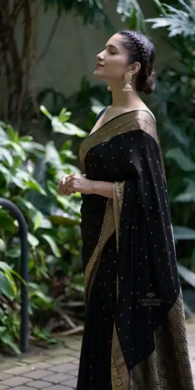 KP 303 Black in Soft Lichi Silk Jacquard Work Designer Work Saree . Exclusive Offer ₹1349. Delivery 4-6 Working Days. Shop now. | Sarees, Bollywood Sarees, Creative Sarees, Designer Sarees, Embroidered Sarees, Ethnic Saree, Modern Digital sarees, Party Wear Sarees