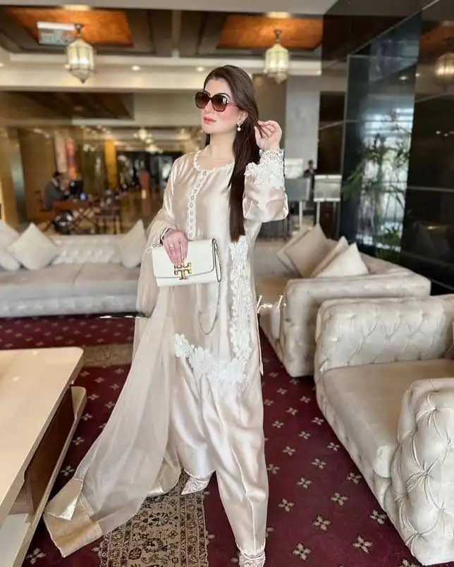 ST 213 Cream Color Natural Crep Salwar Suit with Embroidery Work. Wedding, Party, Festive, Best Price ₹1899. Delivery 4-6 Working Days. Shop now. | Jump Suits, Salwar suit, Designer Suits, Casual Suits, Creative suits, Palazzo Suits, Party Wear Suits, Patiala Suits, Straight Suits