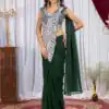 ST 1165 Green Faux Georgette Saree with Embroidery Work & Sequins Work. Now at just ₹1799. Delivery 4-6 Working Days. Shop now. | Sarees, Bollywood Sarees, Creative Sarees, Designer Sarees, Embroidered Sarees, Ethnic Saree, Modern Digital sarees, Party Wear Sarees