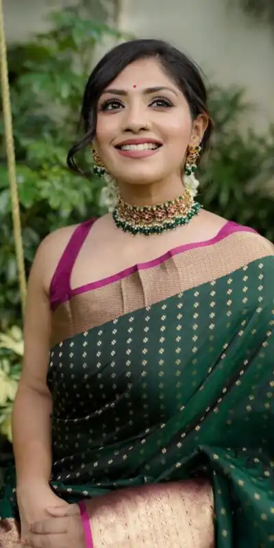 KPR 6047 Green in Soft Lichi Silk Jacquard Work Designer Work Saree . Exclusive Offer ₹1449. Delivery 4-6 Working Days. Shop now. | Sarees, Bollywood Sarees, Creative Sarees, Designer Sarees, Embroidered Sarees, Ethnic Saree, Modern Digital sarees, Party Wear Sarees