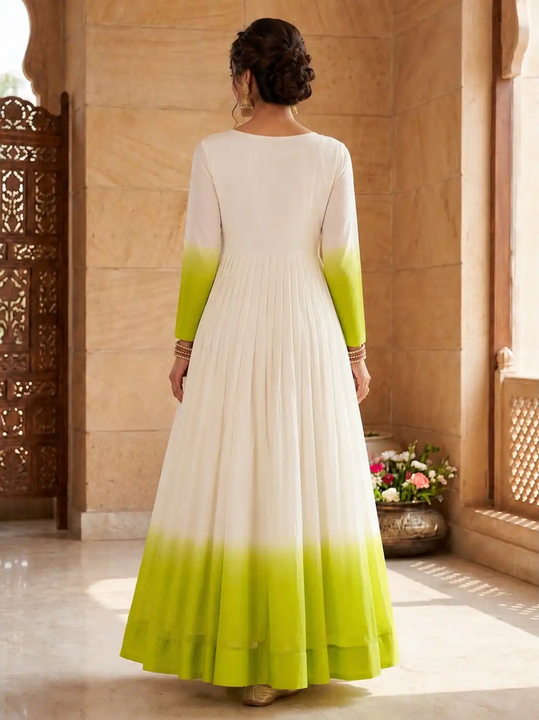 KA 1263 Green |Star Georgette Gown with Thread Embroidery & Embroidery Work. Special Price ₹1669. Delivery 4-6 Working Days. Shop now. | Gowns, Bollywood Gowns, Creative Gowns, Designer Gowns, Embroidered Gowns, Party Wear Gowns