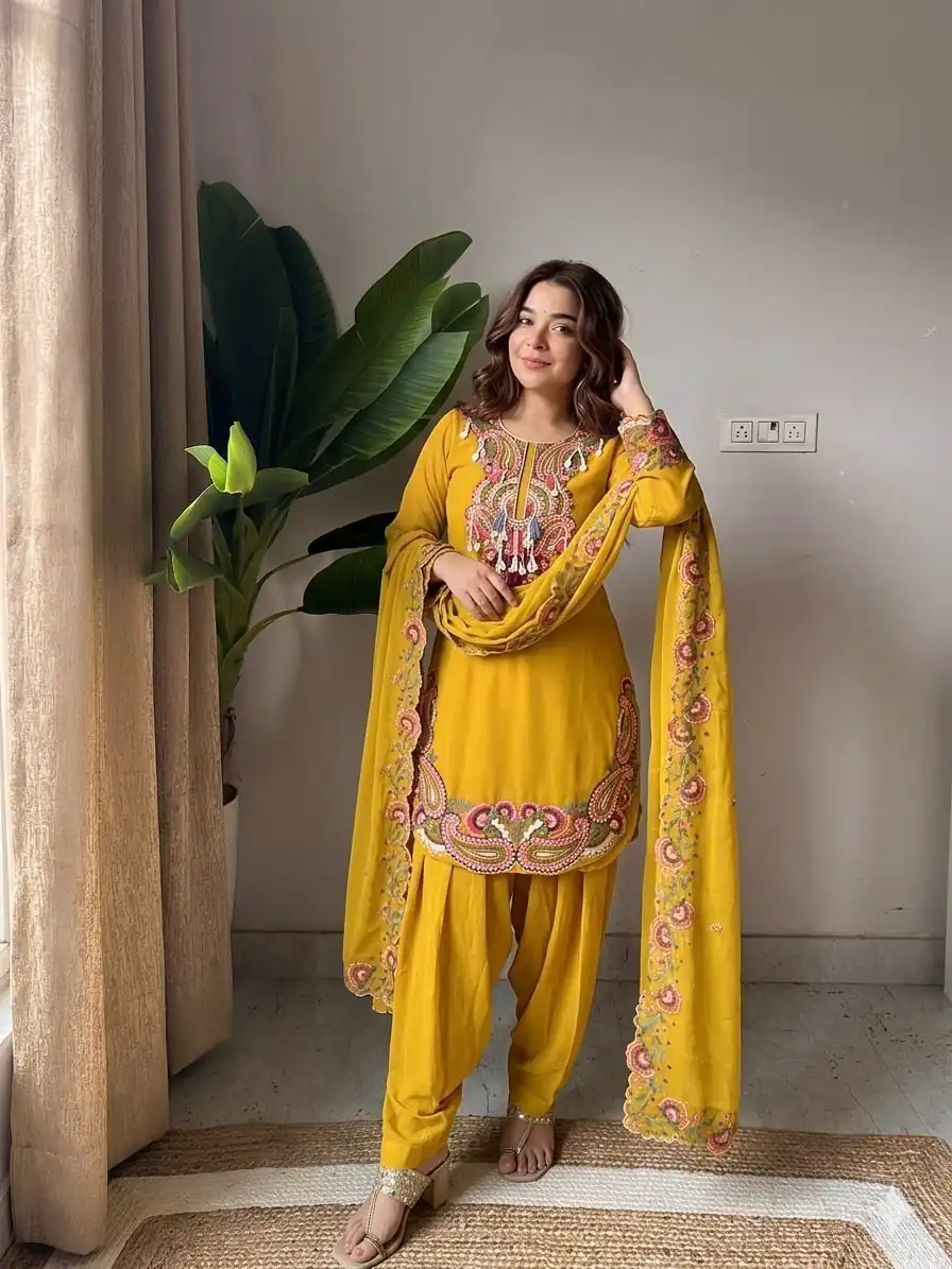 SRK 5348 Mustered Color Georgette Mirror Embroidery Work Salwar Suit . Best Price ₹2399. Delivery 4-6 Working Days. Shop now. | Jump Suits, Salwar suit, Designer Suits, Casual Suits, Creative suits, Palazzo Suits, Party Wear Suits, Patiala Suits, Straight Suits
