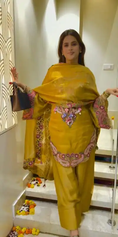 SRK 5348 Mustered Color Georgette Mirror Embroidery Work Salwar Suit . Best Price ₹2399. Delivery 4-6 Working Days. Shop now. | Jump Suits, Salwar suit, Designer Suits, Casual Suits, Creative suits, Palazzo Suits, Party Wear Suits, Patiala Suits, Straight Suits
