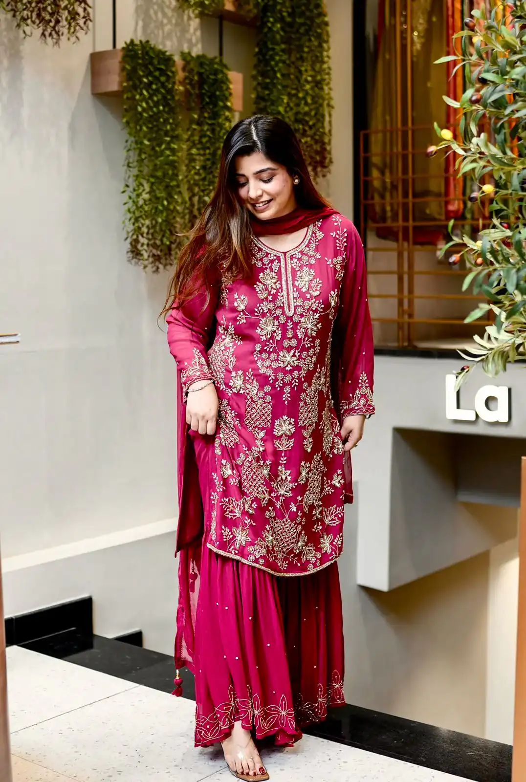 JF 027 Pink in Faux Georgette Mirror Embroidery Work Salwar Suit . Best Price ₹1949. Delivery 4-6 Working Days. Shop now. | Jump Suits, Salwar suit, Designer Suits, Casual Suits, Creative suits, Palazzo Suits, Party Wear Suits, Patiala Suits, Straight Suits