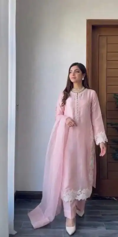 ST 213 Pink Color Natural Crep Salwar Suit with Embroidery Work. Wedding, Party, Festive, Best Price ₹1899. Delivery 4-6 Working Days. Shop now. | Jump Suits, Salwar suit, Designer Suits, Casual Suits, Creative suits, Palazzo Suits, Party Wear Suits, Patiala Suits, Straight Suits