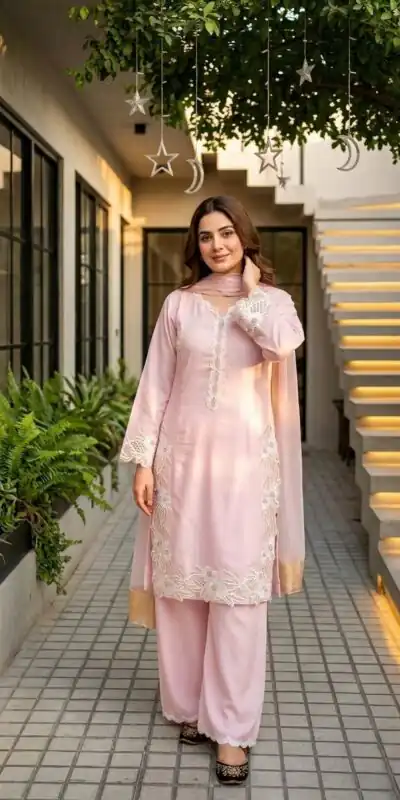 ST 213 Pink Color Natural Crep Salwar Suit with Embroidery Work. Wedding, Party, Festive, Best Price ₹1899. Delivery 4-6 Working Days. Shop now. | Jump Suits, Salwar suit, Designer Suits, Casual Suits, Creative suits, Palazzo Suits, Party Wear Suits, Patiala Suits, Straight Suits
