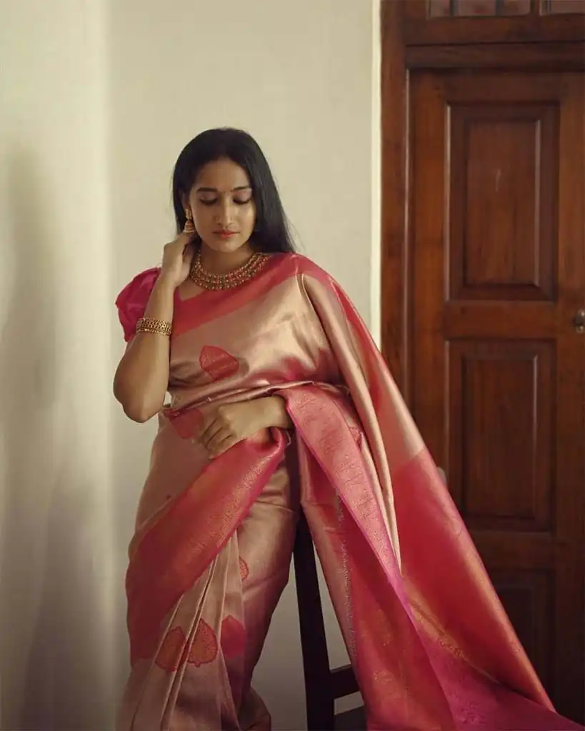 KP 5025 Pink in Soft Lichi Silk Jacquard Work Designer Work Saree . Exclusive Offer ₹1449. Delivery 4-6 Working Days. Shop now. | Sarees, Bollywood Sarees, Creative Sarees, Designer Sarees, Embroidered Sarees, Ethnic Saree, Modern Digital sarees, Party Wear Sarees