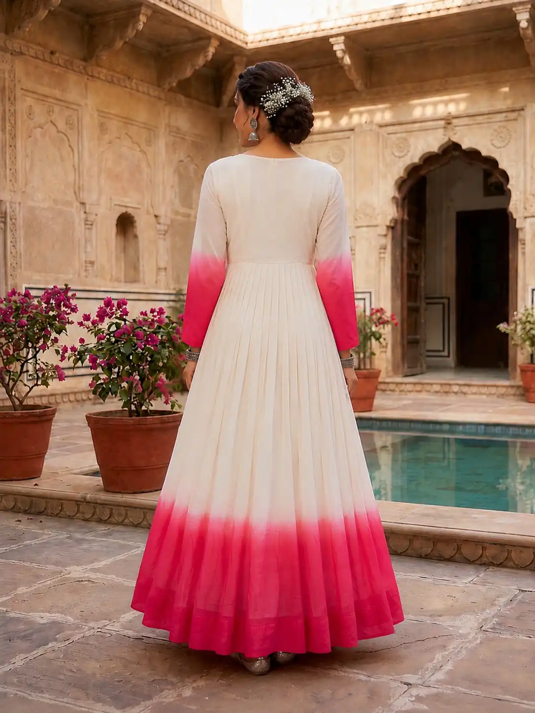 KA 1263 Pink |Star Georgette Gown with Thread Embroidery & Embroidery Work. Special Price ₹1669. Delivery 4-6 Working Days. Shop now. | Gowns, Bollywood Gowns, Creative Gowns, Designer Gowns, Embroidered Gowns, Party Wear Gowns