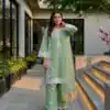 ST 213 Pista Color Natural Crep Salwar Suit with Embroidery Work. Wedding, Party, Festive, Best Price ₹1899. Delivery 4-6 Working Days. Shop now. | Jump Suits, Salwar suit, Designer Suits, Casual Suits, Creative suits, Palazzo Suits, Party Wear Suits, Patiala Suits, Straight Suits