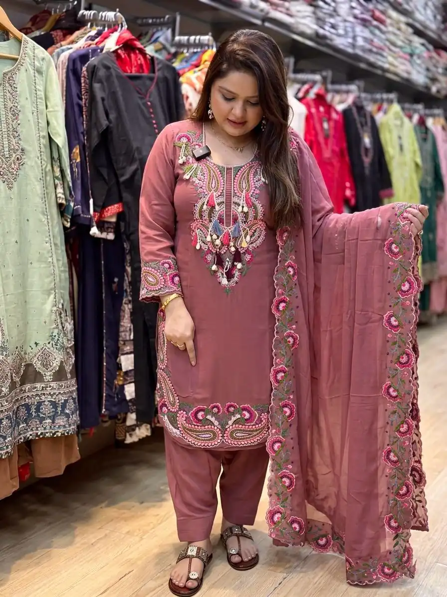 SRK 5348 Rust Color Georgette Mirror Embroidery Work Salwar Suit . Best Price ₹2399. Delivery 4-6 Working Days. Shop now. | Jump Suits, Salwar suit, Designer Suits, Casual Suits, Creative suits, Palazzo Suits, Party Wear Suits, Patiala Suits, Straight Suits