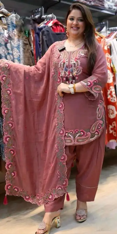 SRK 5348 Rust Color Georgette Mirror Embroidery Work Salwar Suit . Best Price ₹2399. Delivery 4-6 Working Days. Shop now. | Jump Suits, Salwar suit, Designer Suits, Casual Suits, Creative suits, Palazzo Suits, Party Wear Suits, Patiala Suits, Straight Suits