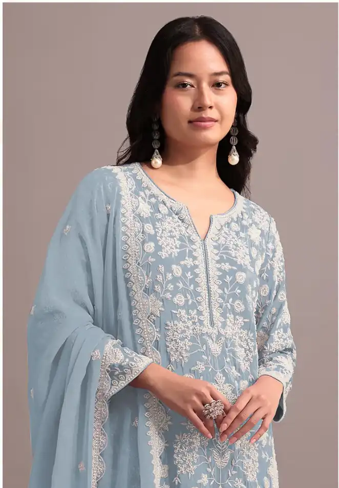 FC 703 Blue in Georgette Embroidery Work & Lace Work Salwar Suit . Festive Deal ₹2549. Delivery 4-6 Working Days. Shop now. | Jump Suits, Salwar suit, Designer Suits, Casual Suits, Creative suits, Palazzo Suits, Party Wear Suits, Patiala Suits, Straight Suits