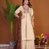 DIVA 152 Cream Color Roman Silk Salwar Suit with Embroidery Work. Available at ₹2399 only. Delivery 4-6 Working Days. Shop now. | Jump Suits, Salwar suit, Designer Suits, Casual Suits, Creative suits, Palazzo Suits, Party Wear Suits, Patiala Suits, Straight Suits