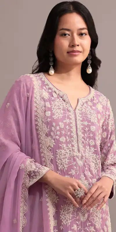 FC 703 Onion in Georgette Embroidery Work & Lace Work Salwar Suit . Festive Deal ₹2549. Delivery 4-6 Working Days. Shop now. | Jump Suits, Salwar suit, Designer Suits, Casual Suits, Creative suits, Palazzo Suits, Party Wear Suits, Patiala Suits, Straight Suits